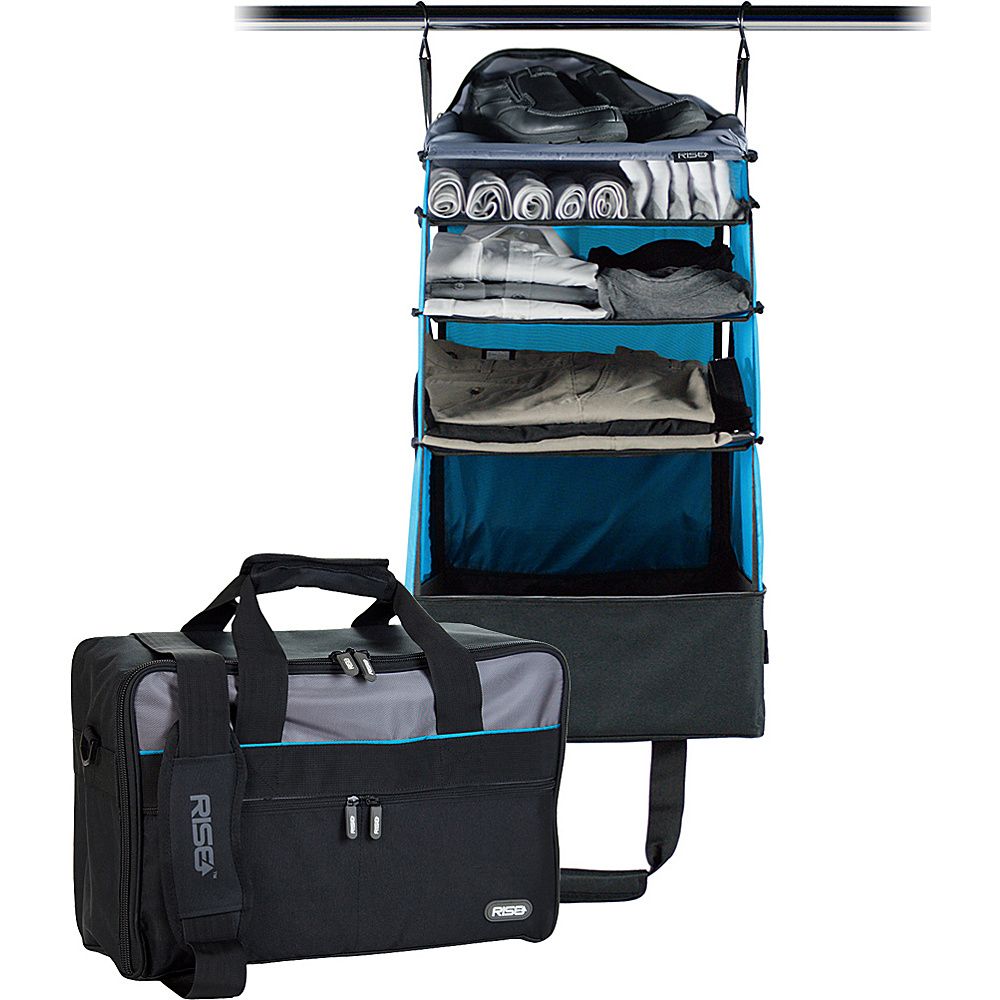 Rise Gear Jumper Travel Bag with Collapsible Shelves Blue - Rise Gear Softside Carry-On | eBags