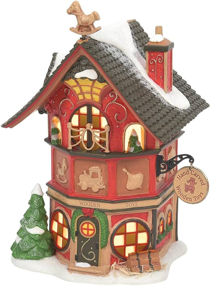 Department 56 North Pole Village Finest Wooden Toys Lit Building, 6.73 Inch, Multicolor | Amazon (US)