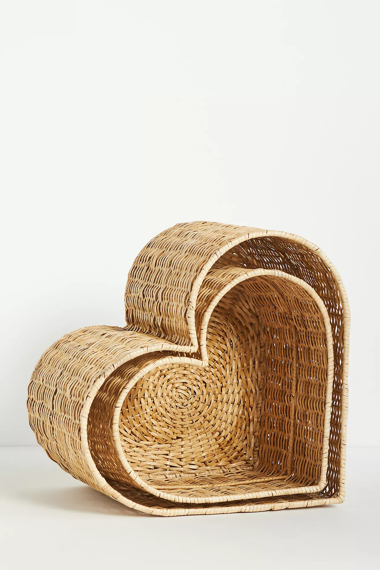 Heart Woven Rattan Baskets, Set of 2 | Anthropologie (US)