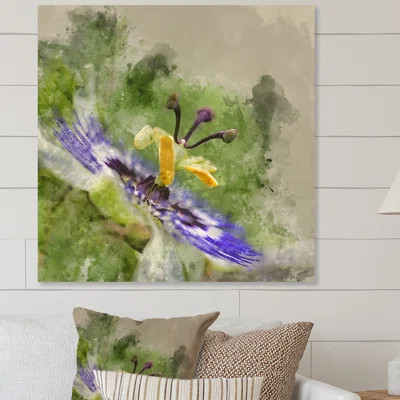Abstract Purple Stunning Flower - Painting | Wayfair North America