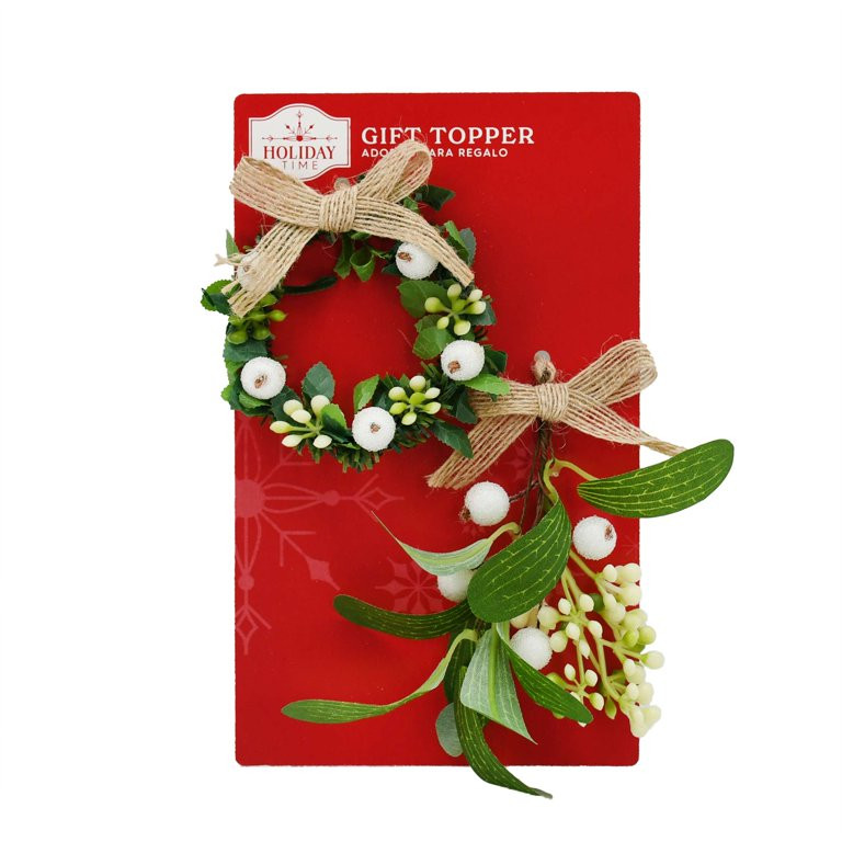 Holy Ground Mistletoe Gift Toppers, 2 Pieces, by Holiday Time | Walmart (US)
