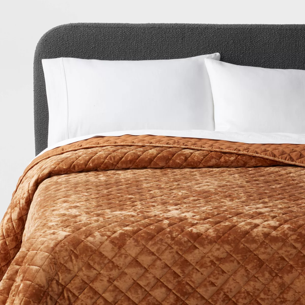 Luxe Diamond Stitch Velvet Quilt - Threshold™ | Target