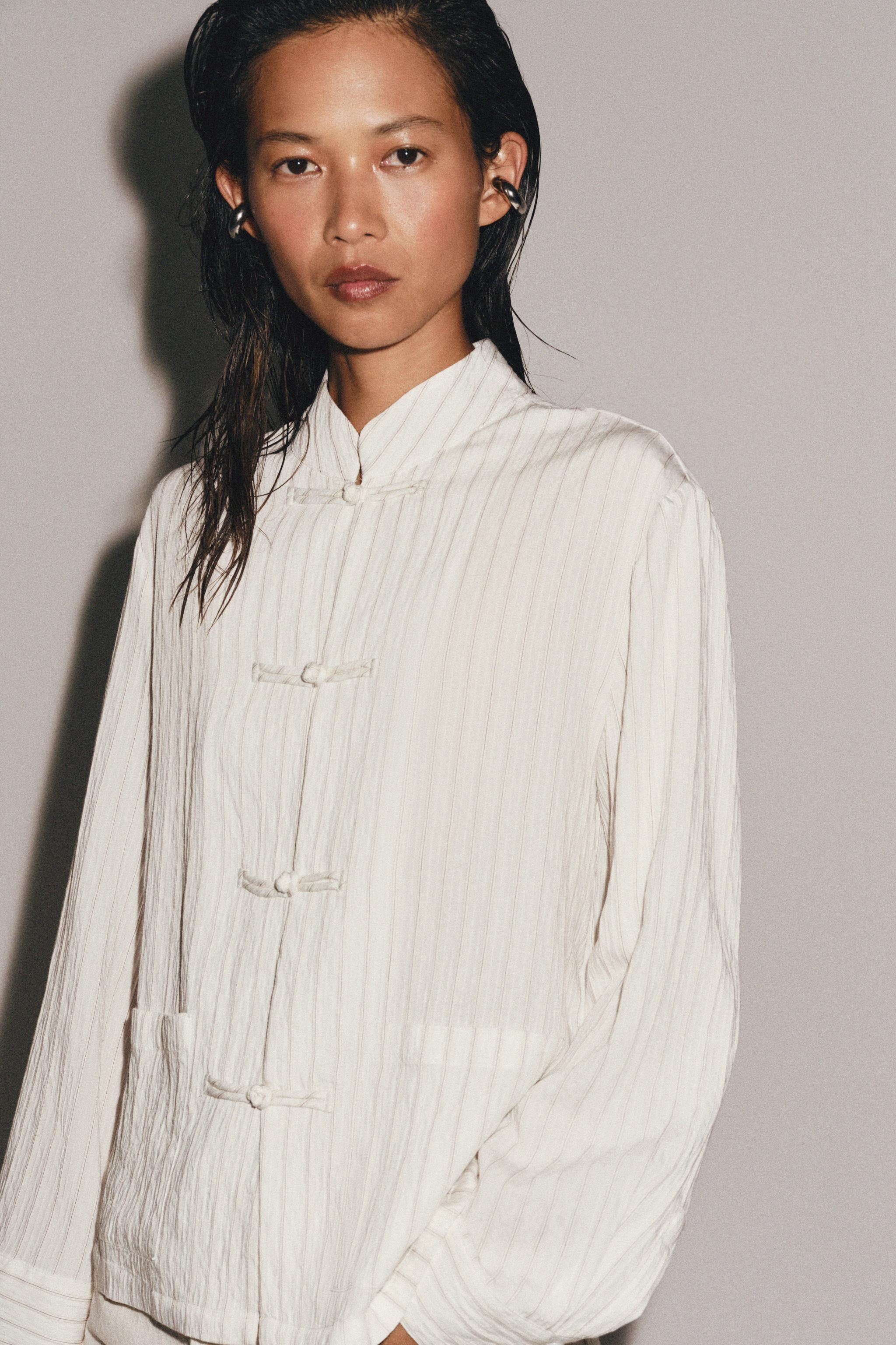 ZW COLLECTION STRIPED FIREMAN CLASP SHIRT | Zara US