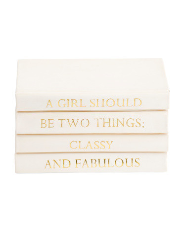4pc Quote Decorative Stacked Book Set | TJ Maxx