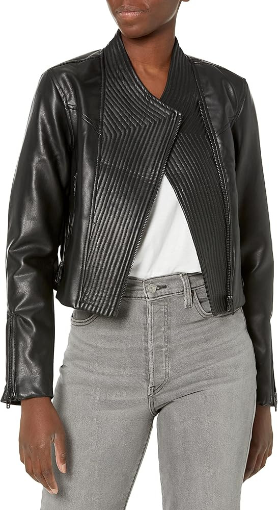 [BLANKNYC] Womens Quilted Detail Moto Jacket | Amazon (US)