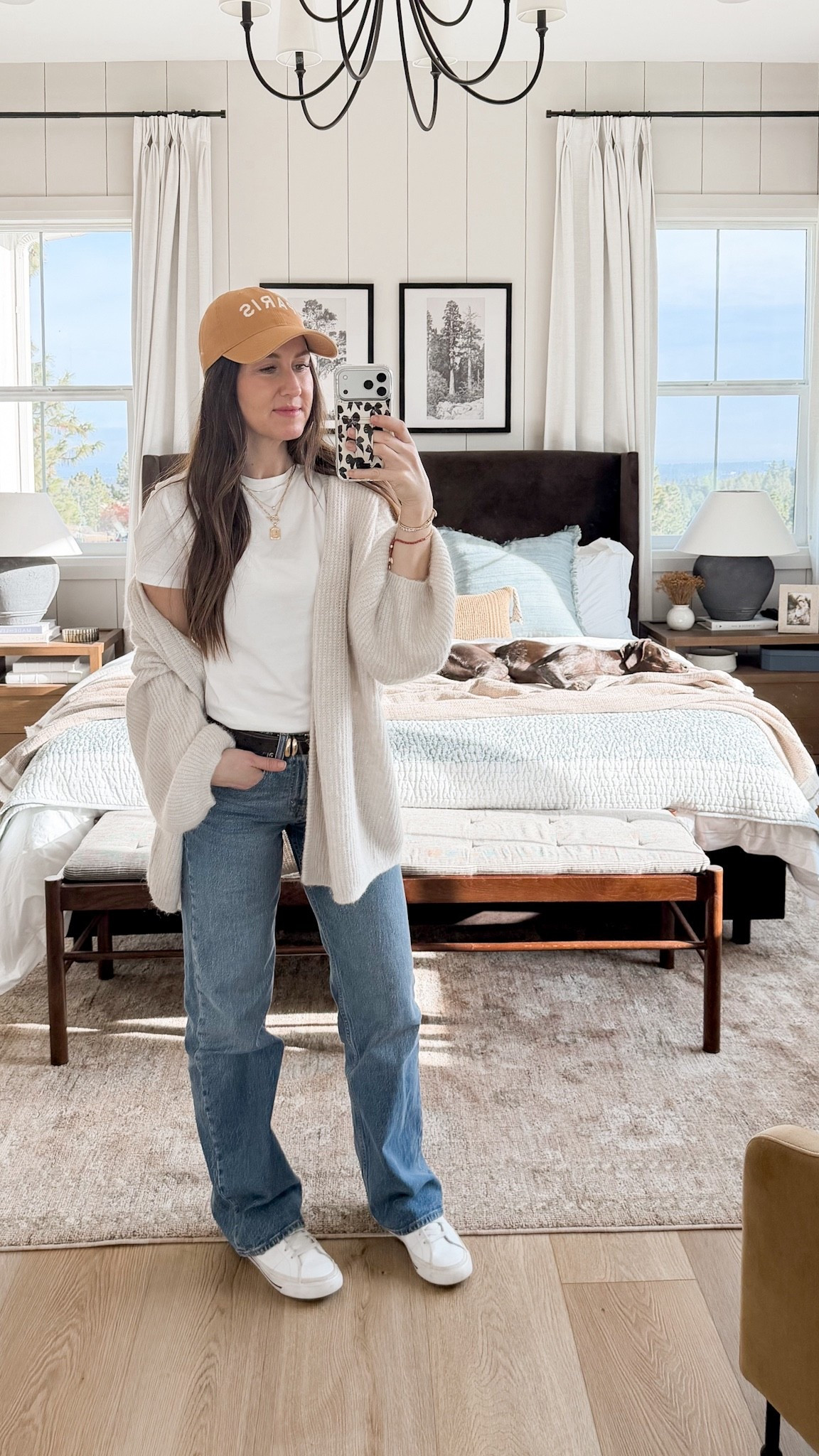 OOTD! Grab the super cozy cardigan at target last night love the bubble sleeves the perfect weight not too heavy not too thin and the knit is super pretty too. I did size up to a large for an extra roomy fit. These would be really cute with leggings or sweats for a weekend look too! 

Sweater, cardigan, bubble sleeve, target, universal thread, jeans, denim, Abercrombie, belt, Madewell, tea, T-shirt, white tea, hat, Nike, sneakers, bedroom, decor, bed, bedding, rug, spring, OOTD, mom fit, school pick up

#LTKmomlife #LTKootd #LTKSaleAlert