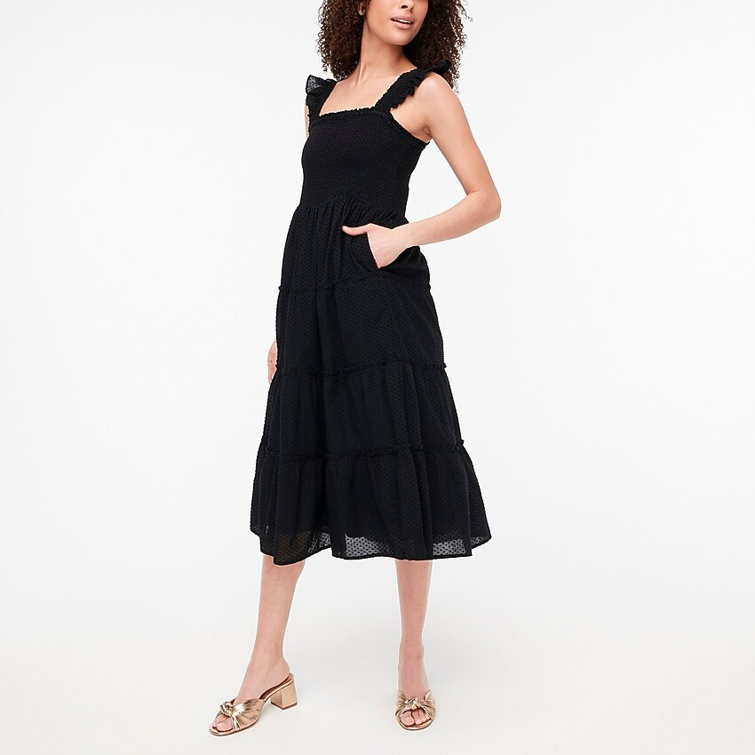 Smocked tiered midi dress | J.Crew Factory
