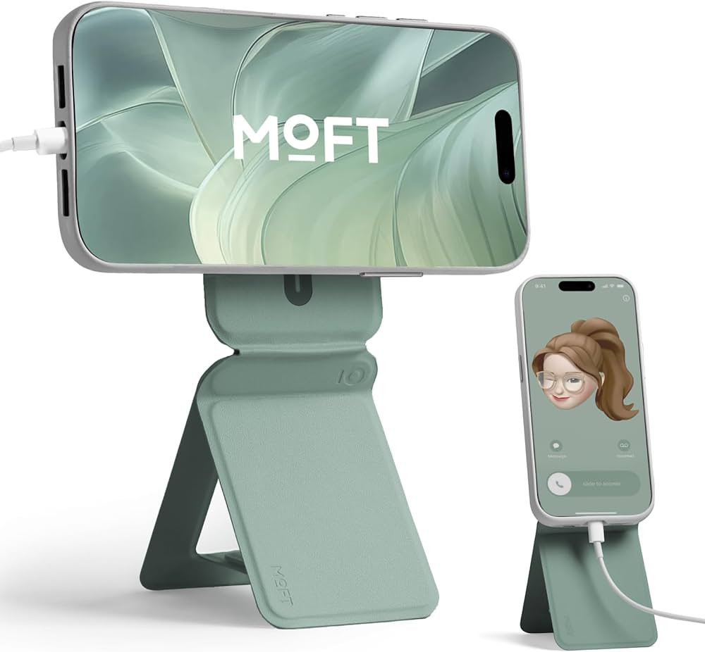 MOFT Phone Stand, Magnetic Phone Tripod Stand Stain-Resistant MOVAS Leather & Angle Adjustment & ... | Amazon (US)
