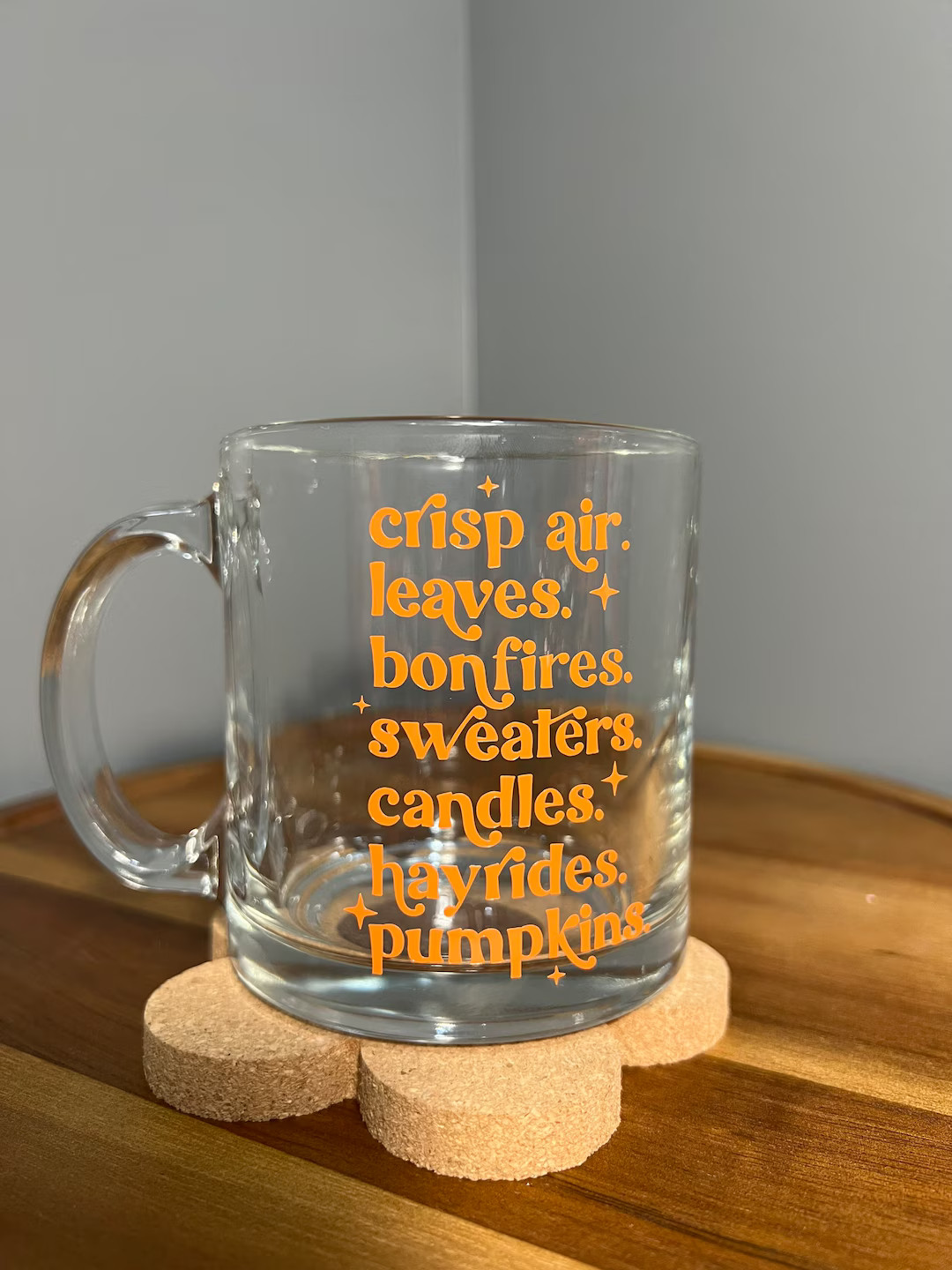 Fall Favorites Glass Mug  Fall Glass Mug  Trendy Drinkware - Etsy | Etsy (US)
