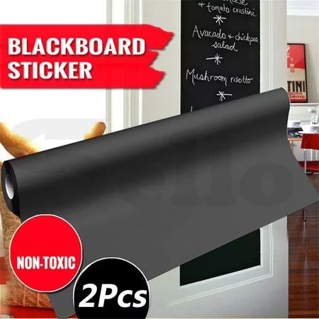 2Pcs Blackboard Wall Sticker Decal Self-Adhesive Wall Paper Chalkboard Stickers Decal Roll Chalkboar | Walmart (US)