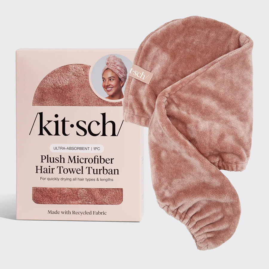 Terracotta Plush Microfiber Hair Towel Turban | Kitsch