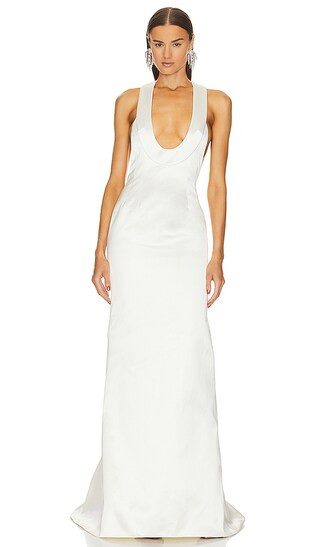 Pearl Iridescent Racer Back Slip Dress in Pearl Iridescent | Revolve Clothing (Global)