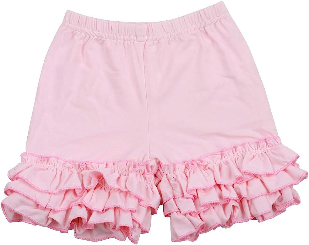 Slowera Baby Toddler Girls Cotton Icing Ruffles Shorts Pants | Amazon (US)