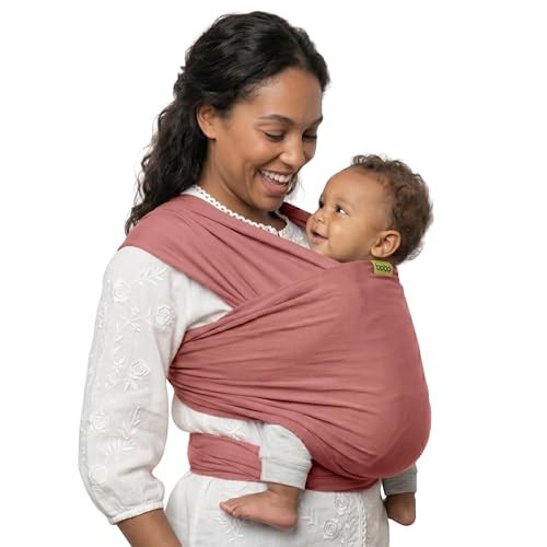 Boba Baby Wrap Carrier – Original Baby Sling Carrier for Newborns (7–35 lbs), Soft, Secure, Hands-Free & Ergonomic, Ideal for Comfortable Bonding, New Parents (Dusty Pink) | Amazon (US)