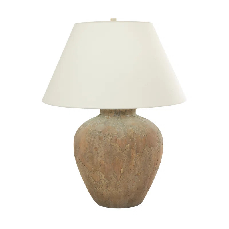 Rosalind Wheeler Ceramic Antique Style Pot Room Table Lamp With White Drum Shade | Wayfair | Wayfair North America