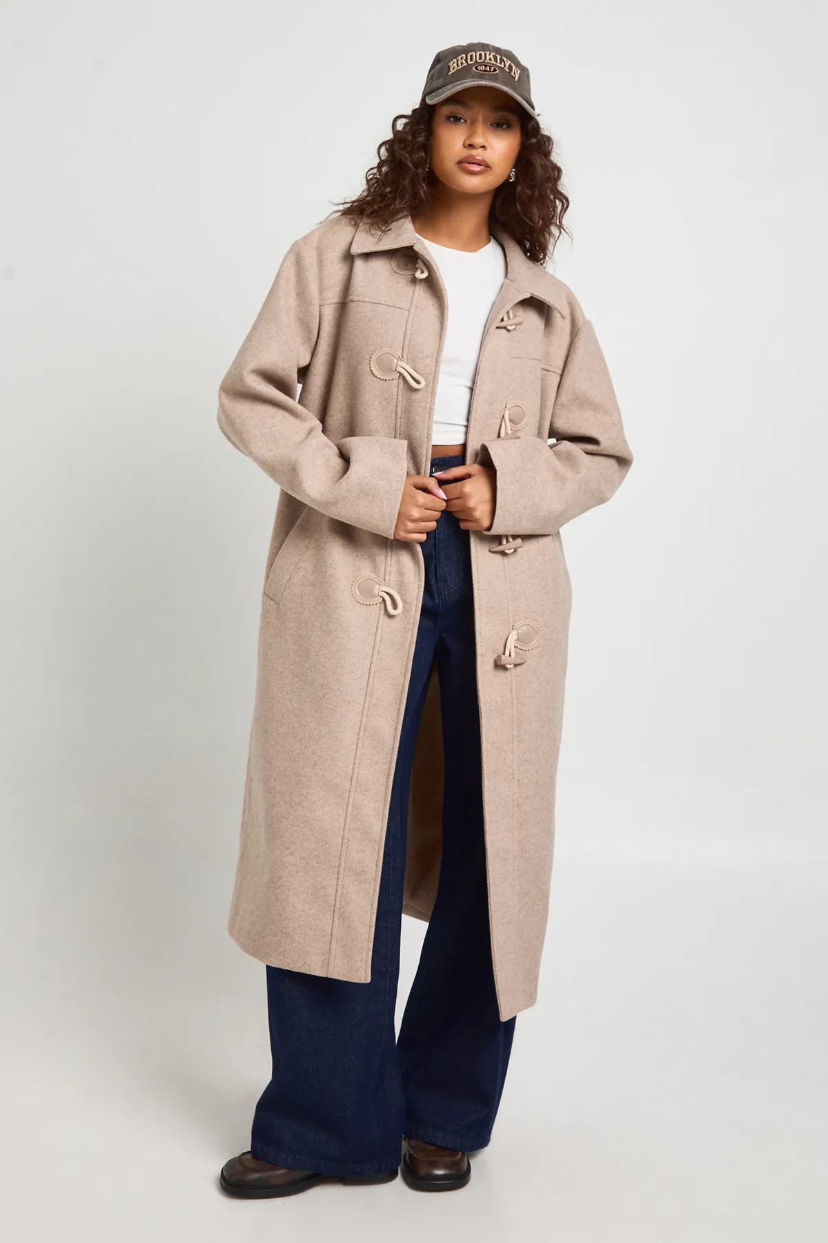 Maxi Toggle Detail Duffle Coat | boohoo (US & Canada)