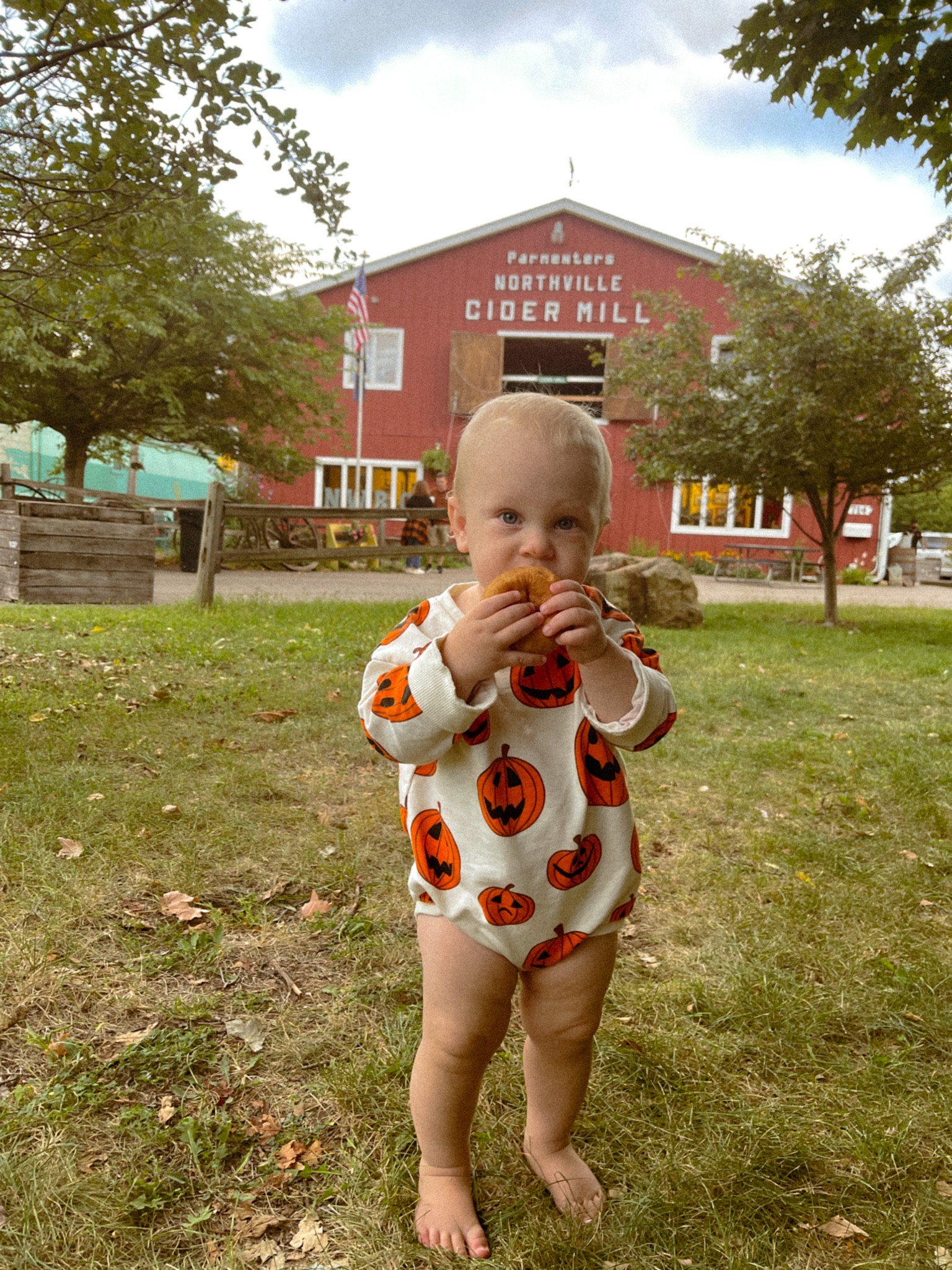 Pumpkin romper runs a little small- Enzo is wearing a 2-3T!

#LTKbaby #LTKfamily #LTKSeasonal