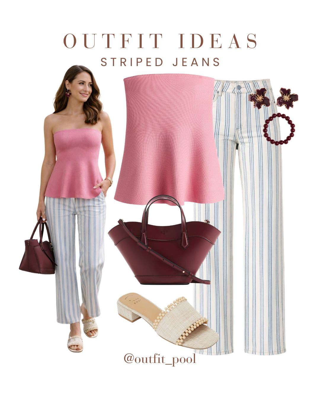 Striped jeans, styled 4 ways ✨👖 Taking these Amazon striped jeans from work to weekend—because one statement pair can do it all 🙌 1️⃣ For work: paired with a tailored top/blazer for a polished smart-casual look 👩‍💼 2️⃣ For a casual day out: styled with a simple tee or knit for effortless everyday vibes 🤍 3️⃣ For brunch with friends: add a cute top + sandals/heels for that chic brunch energy 🥐☕ 4️⃣ For vacation: light top + sunnies for an easy, relaxed holiday outfit 🌴 Fun, flattering, and surprisingly versatile—striped jeans instantly elevate any outfit 👏 (Striped Jeans from Target, Target Denim Finds, Target Jeans Outfit, Striped Denim Style, Casual Chic Outfit, Everyday Denim Look, Street Style Jeans, Neutral Outfit Ideas, Target Fashion Finds, Capsule Wardrobe Denim, Elevated Basics, Weekend Outfit Ideas, Trendy Denim Pieces, Outfit Inspiration, Minimalist Style, Jeans and Sneakers Outfit, Jeans and Blazer Look, Day to Night Outfit, Comfortable Denim Style, Effortless Outfit Inspiration, Target Outfit Edit) 

 #LTKgrwm #LTKootd #LTKTravel