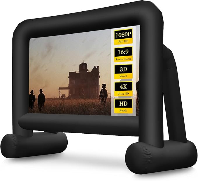 16ft Inflatable Movie Screen Outdoor Projector Screen Build-in IP68 Blower and Carry Bag, Front &... | Amazon (US)