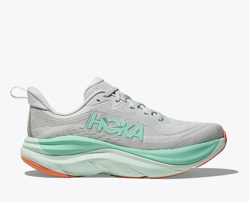 HOKA Women's Skyflow Shoes in Cosmic Grey/Seafoam, Size 7.5 | Hoka One US