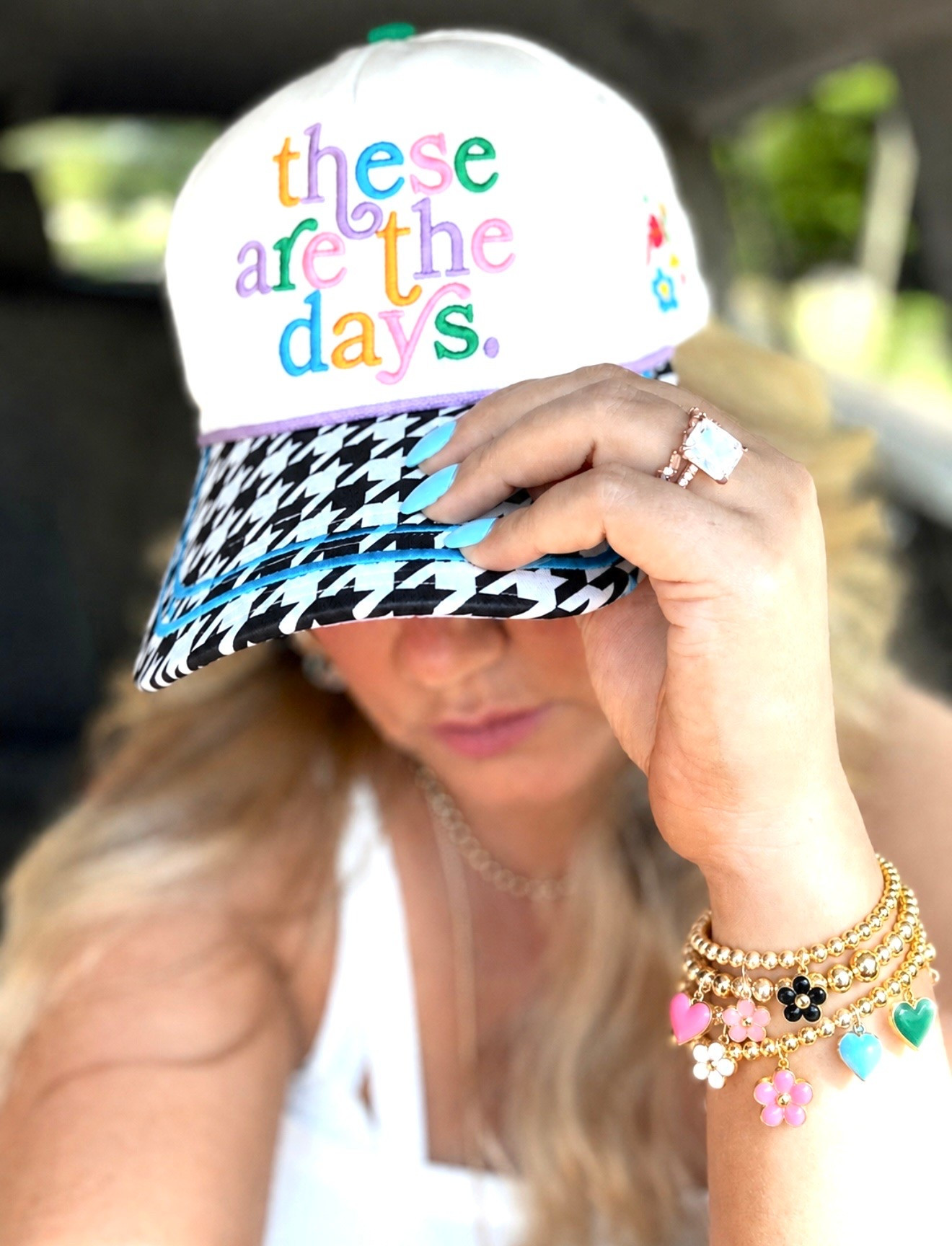 If you love cute stylish caps as much as I do! 
~Check out Poppy & Pine for their super cute collection of fun stylish caps. 🎀🌸✨😎