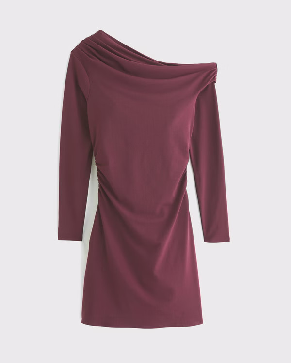 One-Shoulder Knit Mini Dress | Abercrombie & Fitch (US)