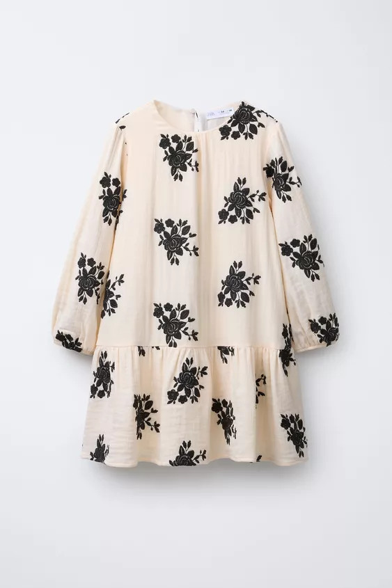EMBROIDERED FLORAL DRESS | Zara US