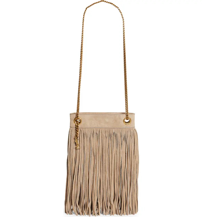 Saint Laurent Small Grace Fringe Suede Hobo | Nordstrom | Nordstrom
