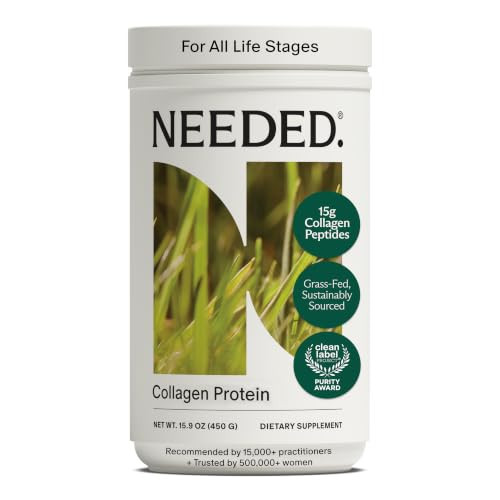 Needed. Hydrolyzed Collagen Protein Powder | Expert-Backed & Clean Sourced | Supports Skin, Hair, Joints | Grass-fed, Pasture-Raised, Hormone-Free | 1lb | Amazon (US)