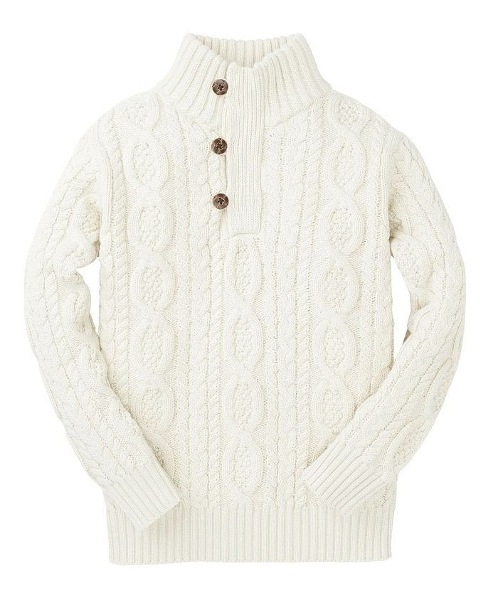 Hope & Henry Boys' Mock Neck Cable Sweater with Buttons, Kids & Reviews - Kids - Macy's | Macys (US)