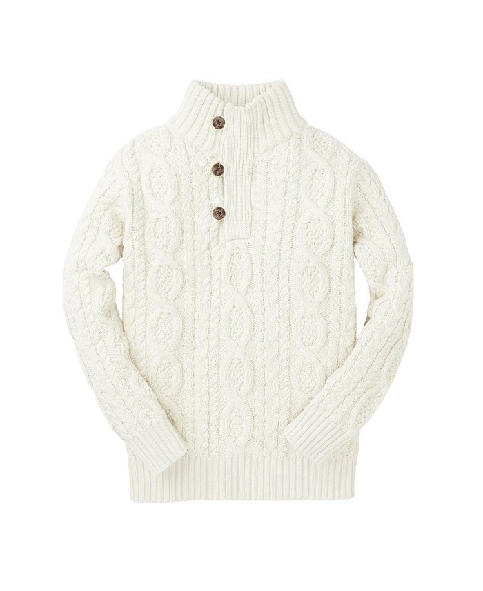 Hope & Henry Boys' Mock Neck Cable Sweater with Buttons, Kids & Reviews - Kids - Macy's | Macys (US)