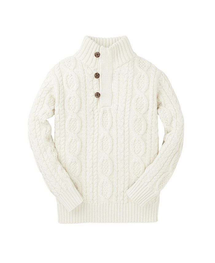 Hope & Henry Boys' Mock Neck Cable Sweater with Buttons, Kids & Reviews - Kids - Macy's | Macys (US)