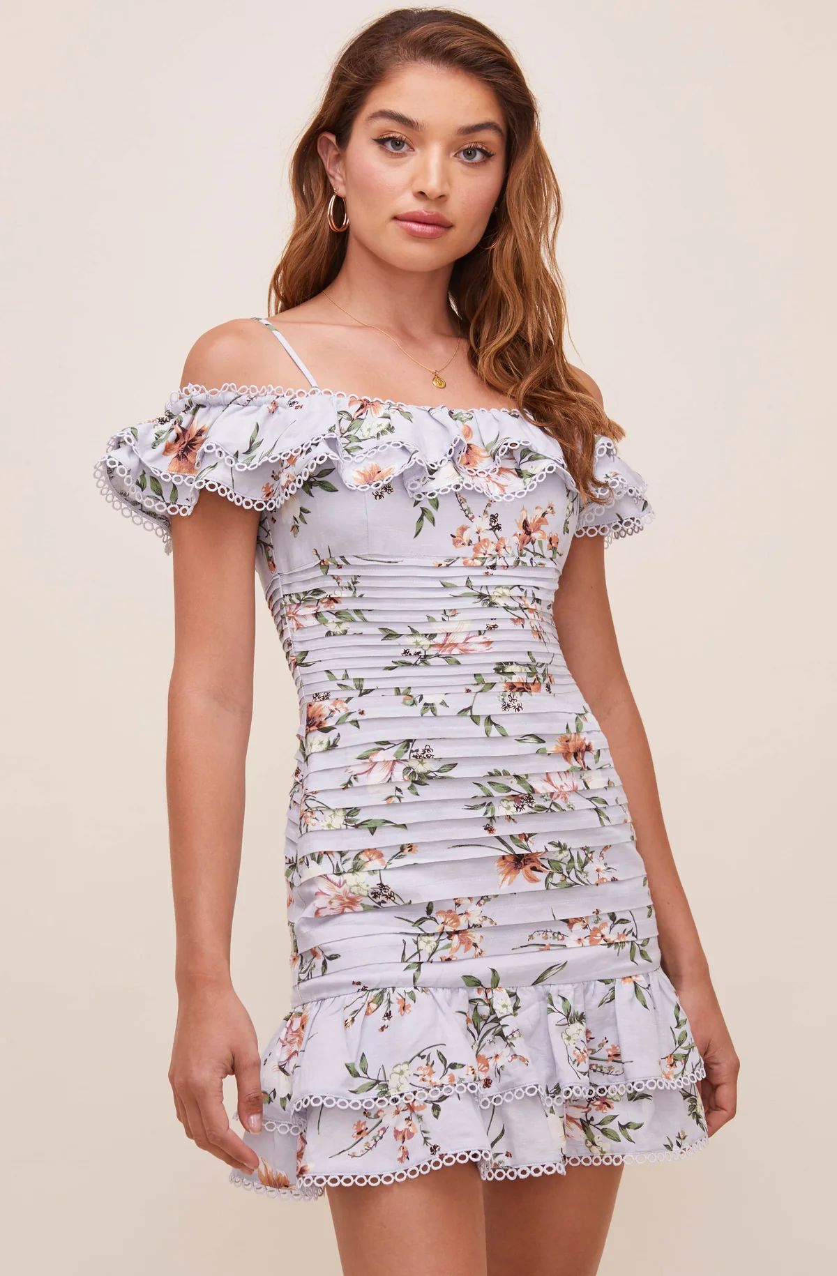 Una Floral Off Shoulder Dress | ASTR The Label (US)