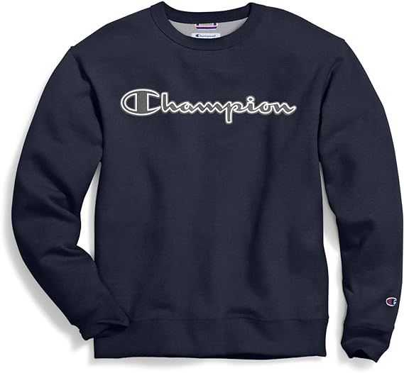 Champion Men's Powerblend Graphic Crew Sweatshirt | Amazon (US)