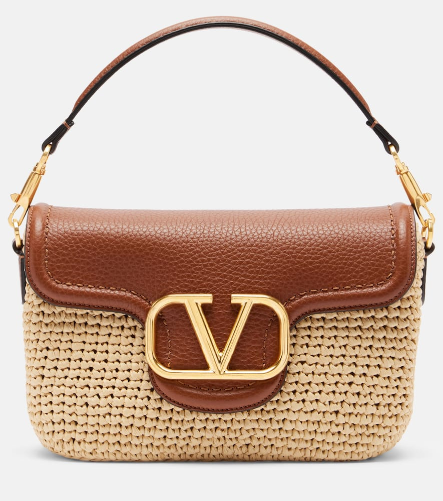 Valentino Garavani Alltime raffia-effect shoulder bag | Mytheresa (UK)