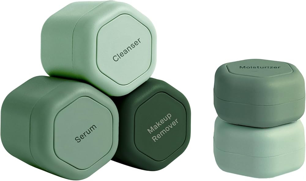 Cadence Travel Containers - Core Skincare Set - Magnetic Travel Capsules - 2 Small (0.56oz) & 3 M... | Amazon (US)