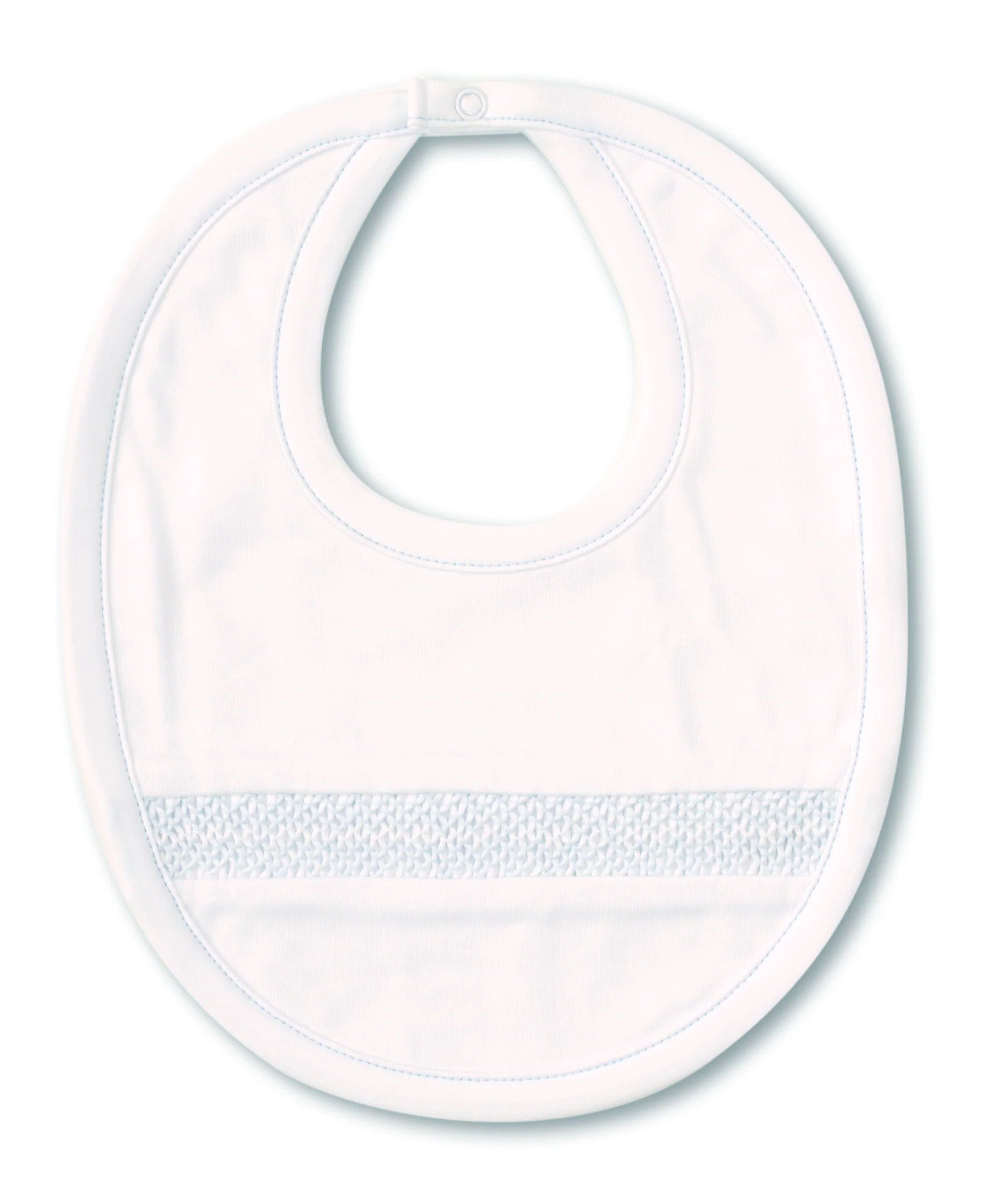 Hand Smocked CLB Charmed White Bib | Kissy Kissy