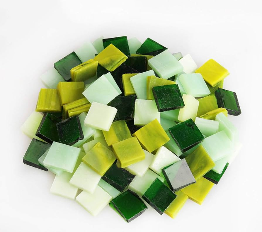 Mosaic Tiles 270 Pieces / 200 g Pack of Colored Mica Glass Mosaic Tile Supplies for Home Decorati... | Amazon (US)