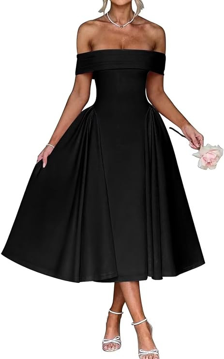 MARTINLEE Off The Shoulder Short Prom Dress Satin Homecoming Dresses A Line Tea Length Cocktail M... | Amazon (US)