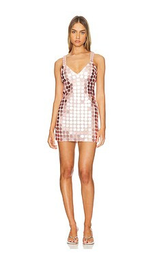 Lovers and Friends Gilles Sequin Mini Dress in Light Pink from Revolve.com | Revolve Clothing (Global)