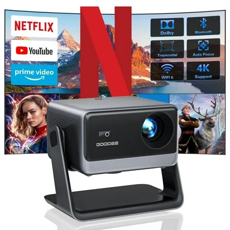 ARTSEA Projector with WiFi and Bluetooth, 4K Movie Projector, Dolby Audio, Auto Focus & Keystone, Proyector for Home Theater/ Outdoor Viedo Projector | Walmart (US)