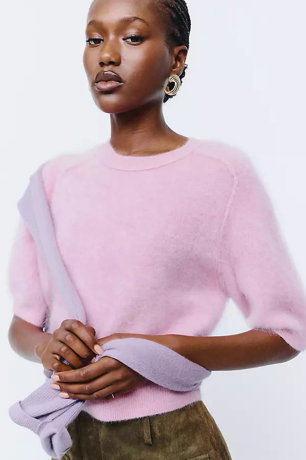 Kaia 100% Cashmere Short Sleeve Sweater | Anthropologie (US)