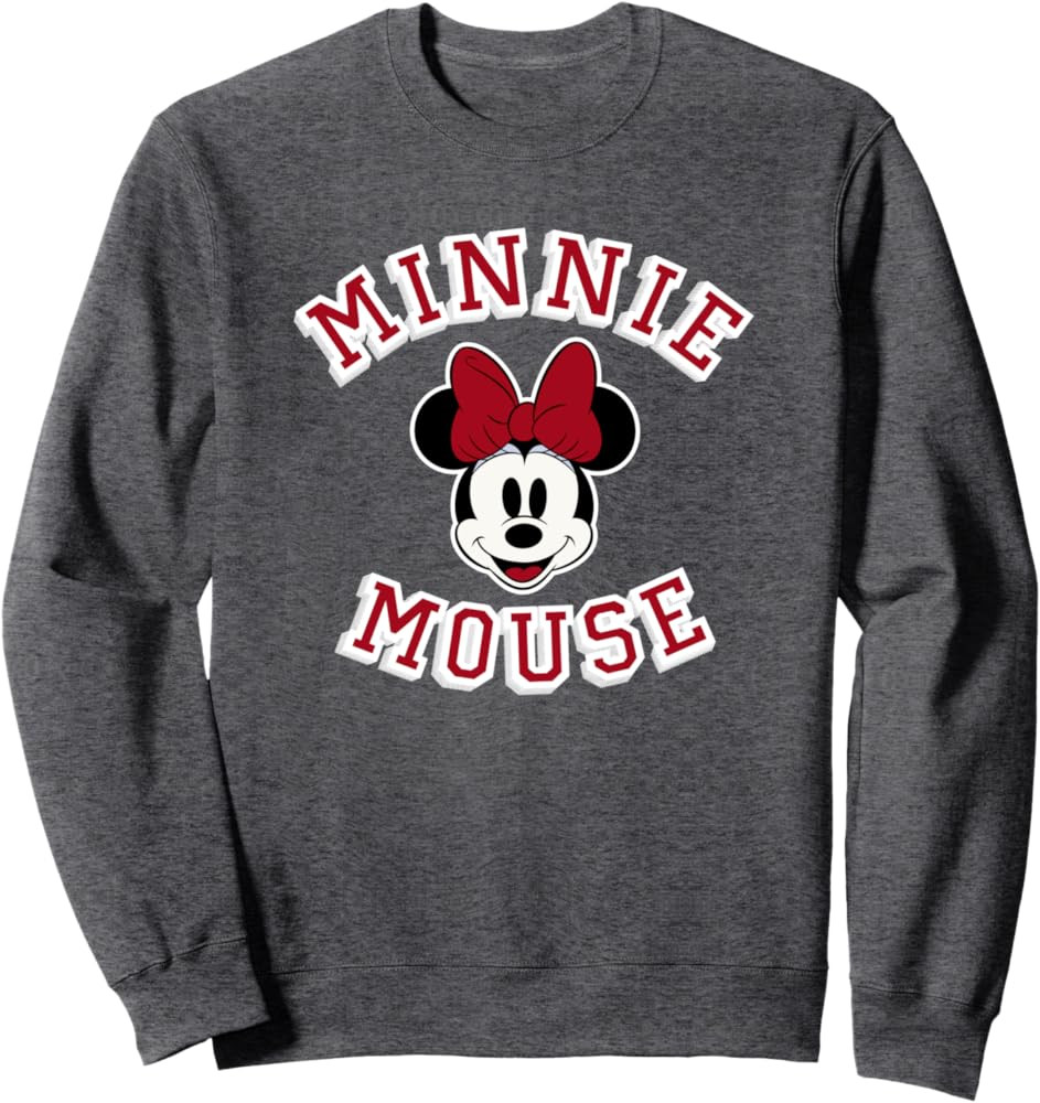 Disney Mickey and Friends Minnie Mouse Vintage Varsity Sweatshirt | Amazon (US)