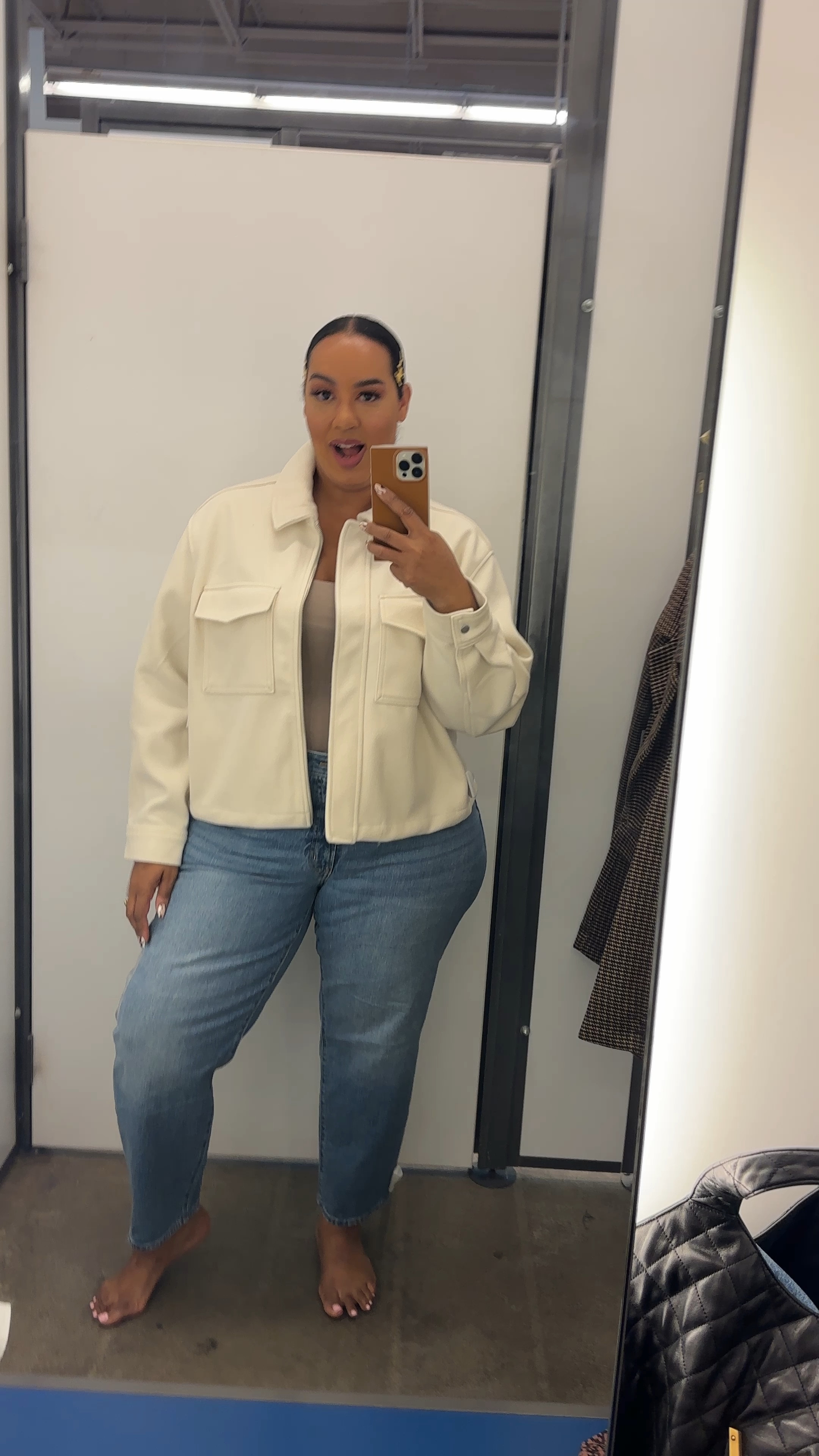 Loving this little cropped jacket with these straight leg jeans from old navy 

#LTKStyleTip #LTKPlusSize #LTKFindsUnder50