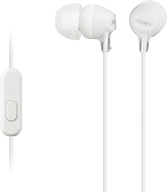Sony MDREX15AP in-Ear Earbud Headphones with Mic, White | Amazon (US)
