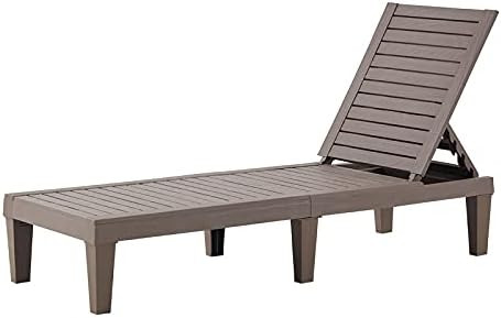 BLUU Chaise Lounge Chairs for Outdoor Patio Use | Adjustable with 5 Positions | Wood Texture Desi... | Amazon (US)