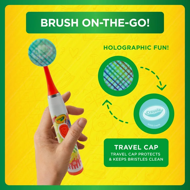 Brush Buddies Crayola Sonic Powered Toothbrush 5-Piece Set | Walmart (US)