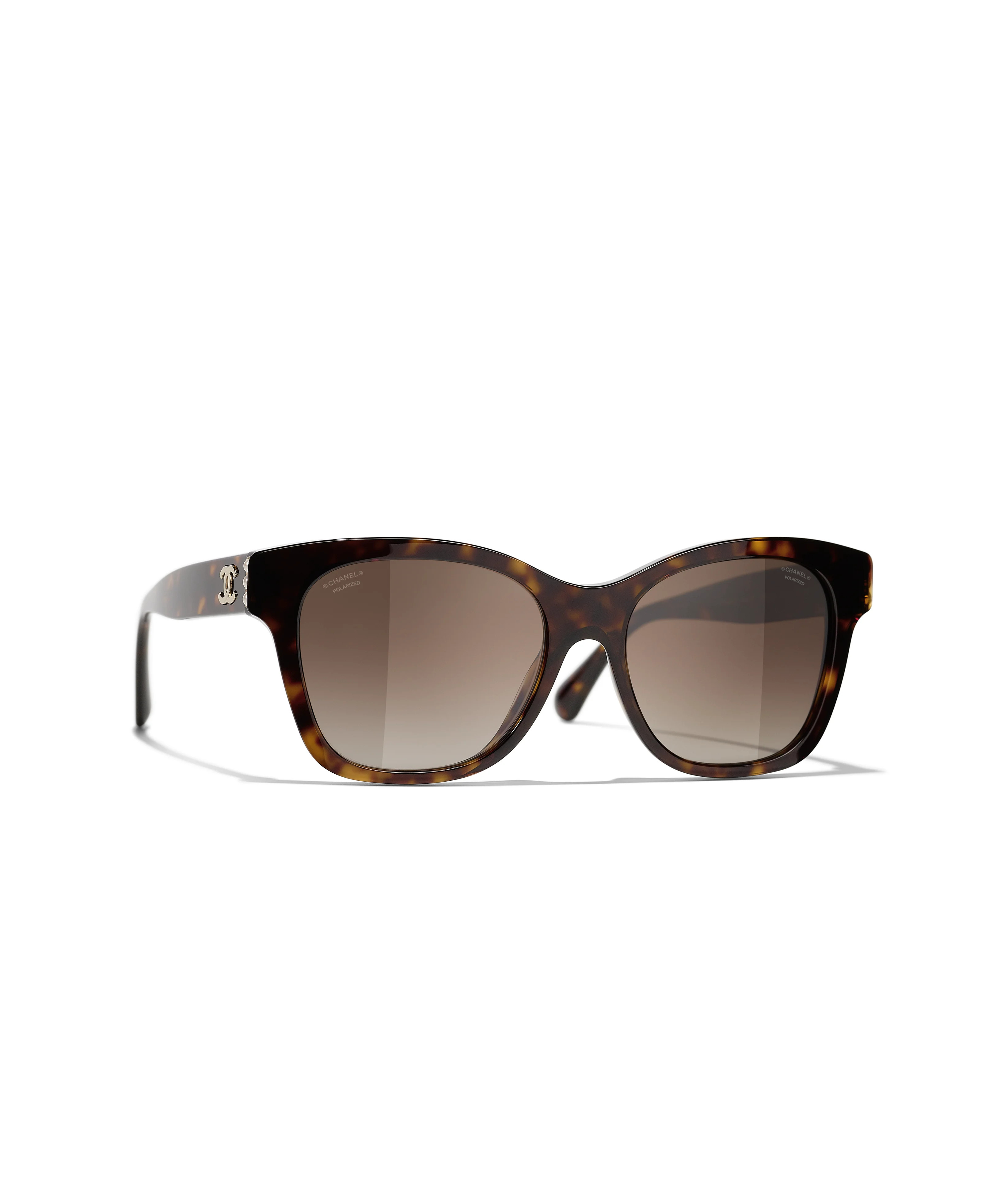 CHANEL Sunglasses: Square Sunglasses, acetate & glass pearls — Fashion | CHANEL | Chanel, Inc. (US)