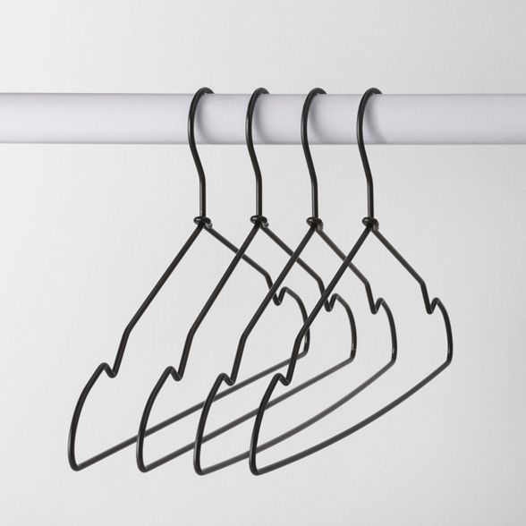 4pk Metal Hanger Black - Made By Design™ | Target