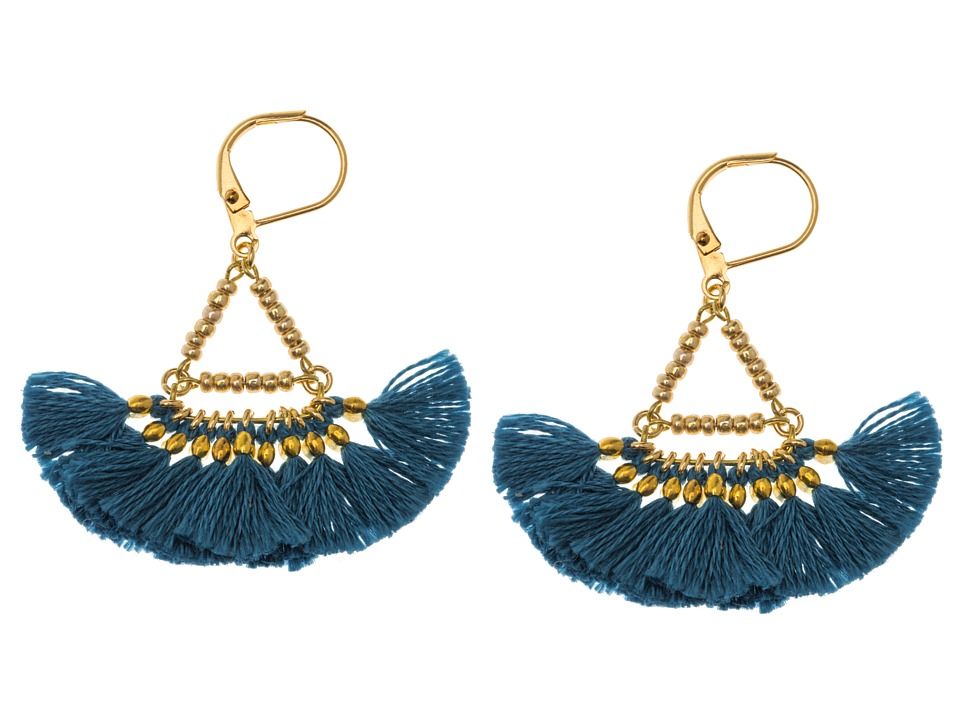 SHASHI - Lilu Tassel Earrings (Cobalt) Earring | Zappos